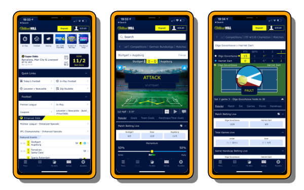 William Hill screenshots - best betting apps list