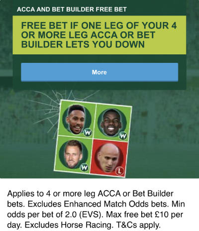 Paddy Power acca insurance