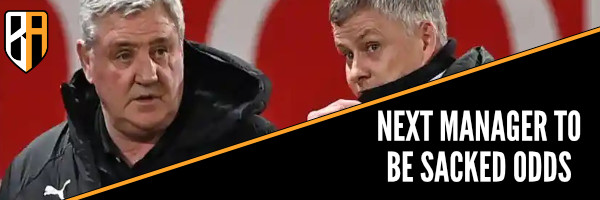 Next manager to be sacked odds - Premier League