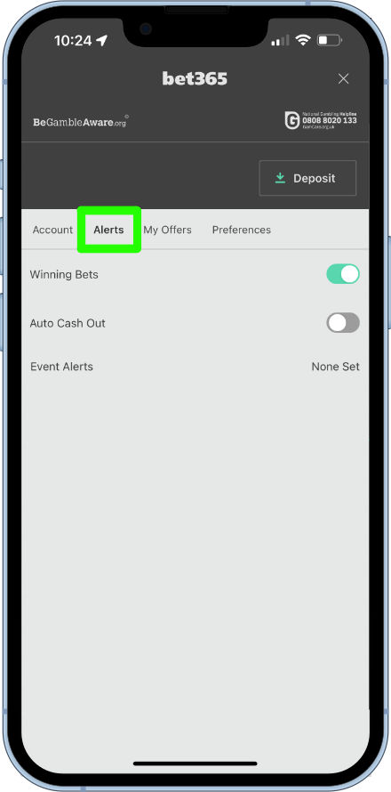 bet365 alerts