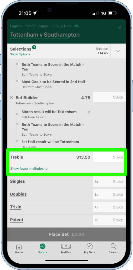 adding a stake amount in the right field