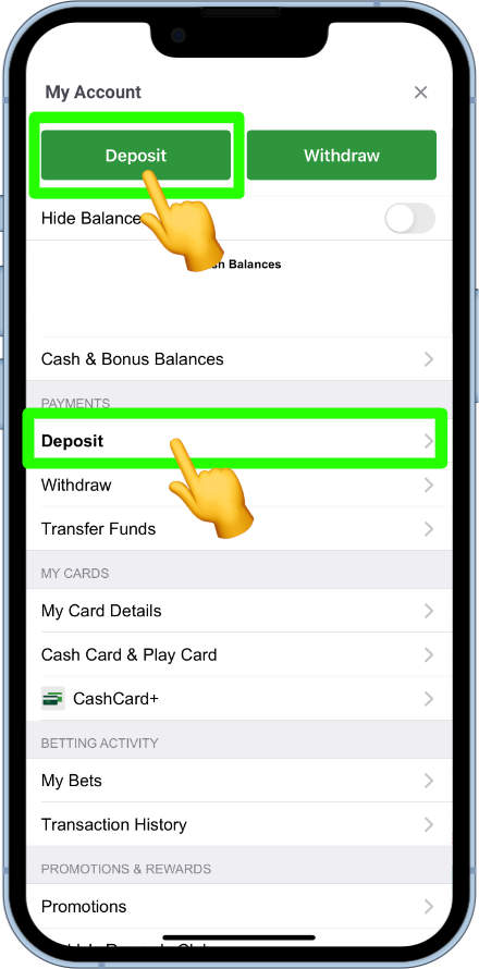 How to deposit on the Paddy Power app