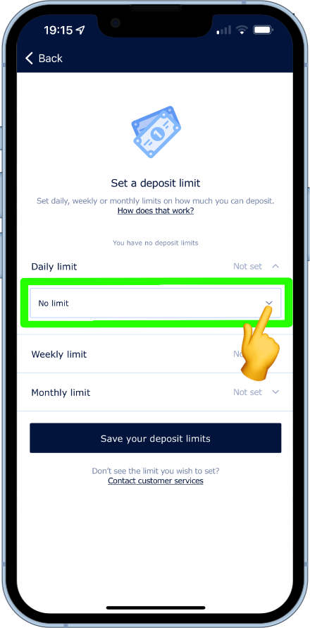 setting a daily deposit limit