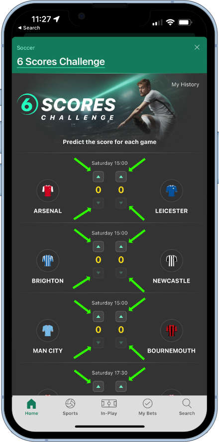 bet365's 6 Scores Challenge - Win up to £1m in this new free-to