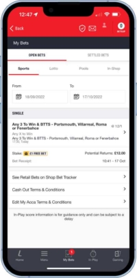 How to view placed bets on the Ladbrokes app