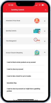 hA screen shot showing what options you have to close the account