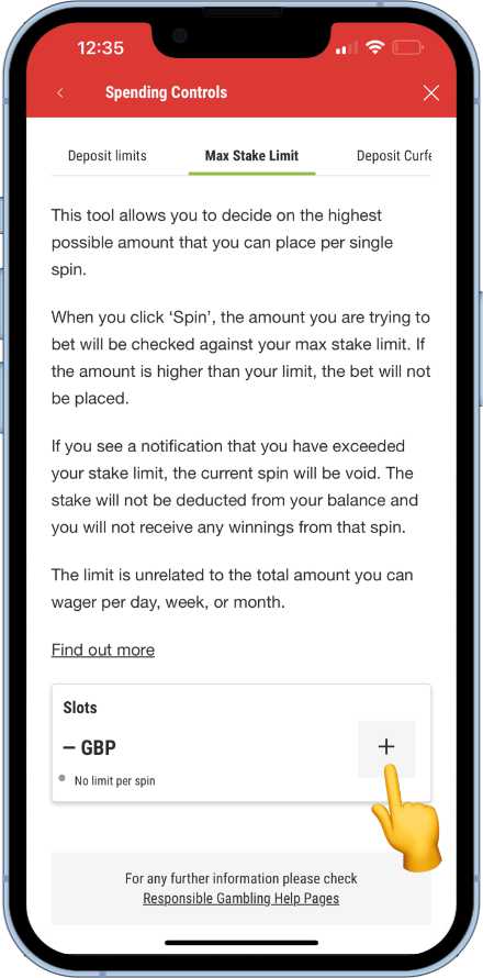 how to set a max stake limit on the Ladbrokes app
