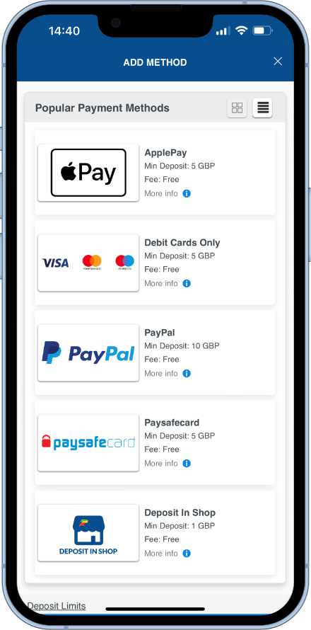 Coral payment methods