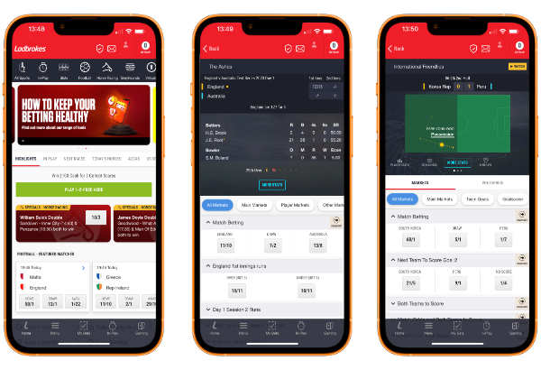 Ladbrokes app screenshots