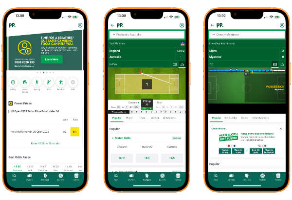 Paddy Power app screenshots