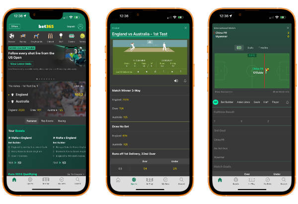 bet365 app screenshots