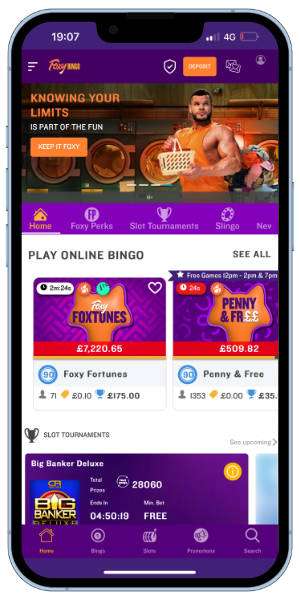 Foxy bingo homepage