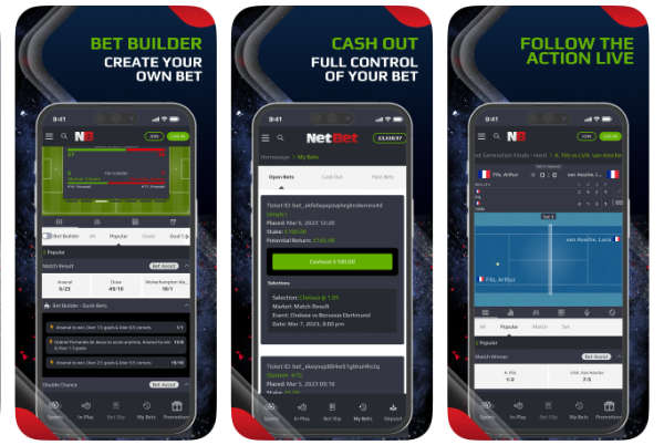 NetBet app features
