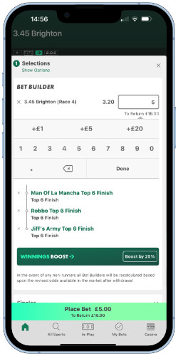 opening up the bet365 bet slip