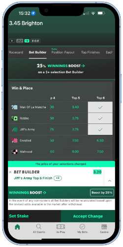 making three selections to qualify for a winnings boost