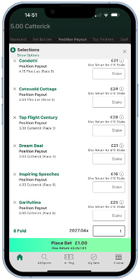Position Payout multiple example