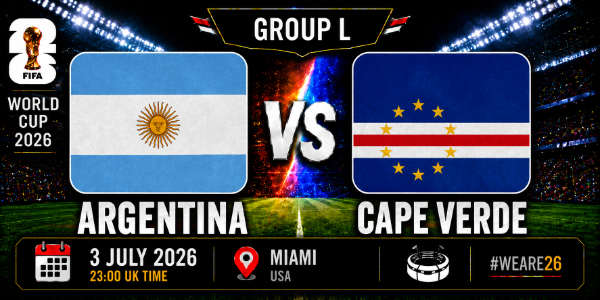 Argentina v Cape Verde round of 32 world cup 26