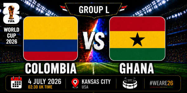 Colombia v Ghana round of 32 World Cup 26