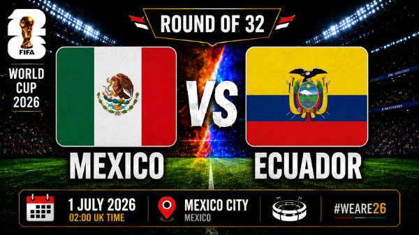Mexico v Ecuador round of 32 world cup 26