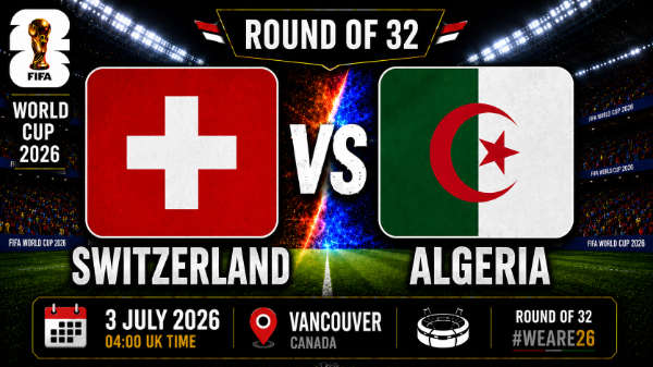 Switzerland v Algeria round of 32 world cup 26