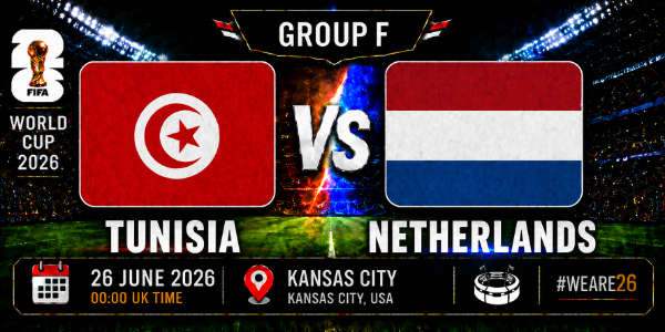 Tunisia v Netherlands group F world cup 26
