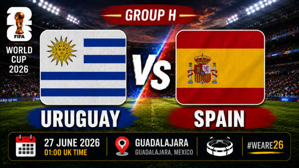 Uruguay v Spain group H world cup 26