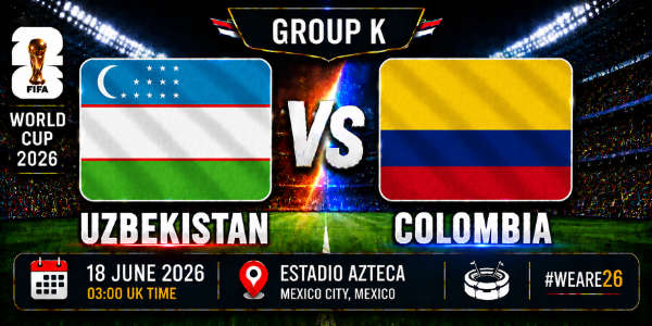 Uzbekistan v Colombia group K world cup 26