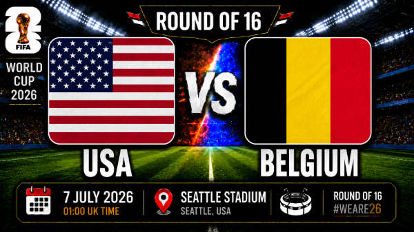 USA v Belgium round of 16 world cup 26