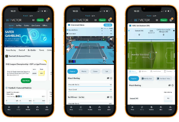 BetVictor app screenshots