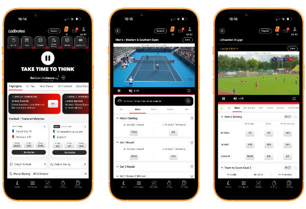Ladbrokes app screenshots