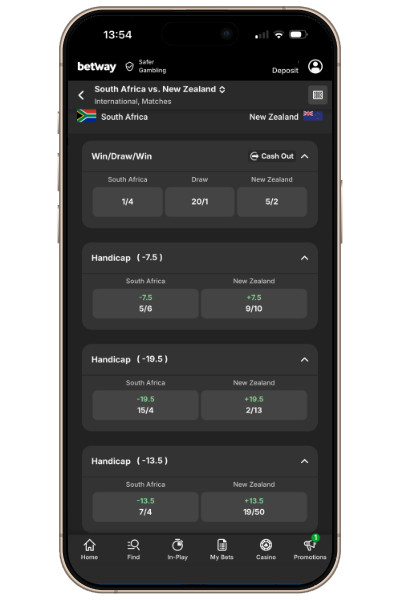 Rugby handicap betting example